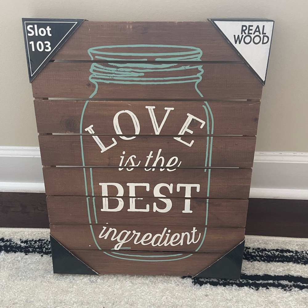 “Love is the Best Ingredient” — home decor